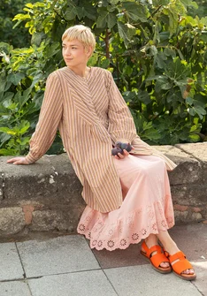 “Demi” organic cotton dress - burnt sienne