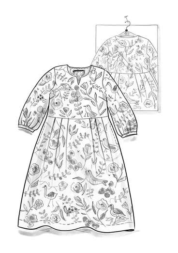 Robe "Mockingbird" en tissu de lin/modal - noir