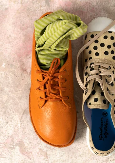 Laced nappa shoes - masala