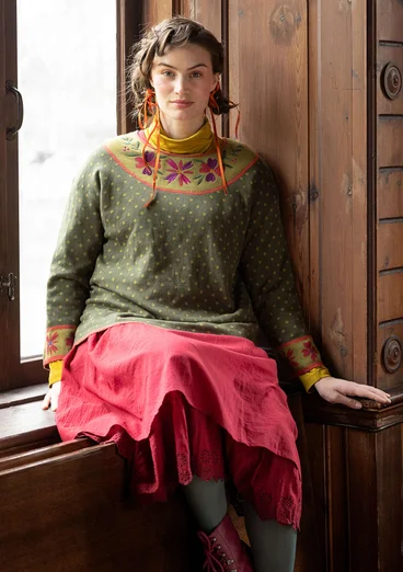 Pullover „Maria“ aus Bio-/Recycling-Baumwolle - pinie