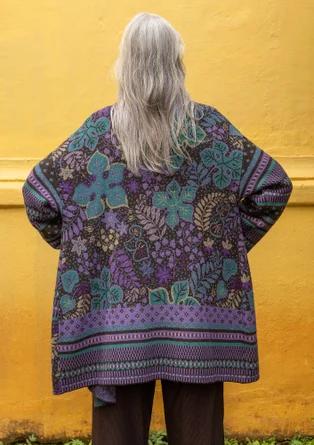 Gilet croisé "Augusta" en laine mélangée - chocolat noir