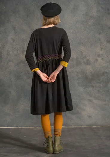 Jersey dress in organic cotton/modal - svart