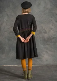 Jersey dress in organic cotton/modal - svart