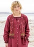 “Aurora” knit vest in organic and recycled cotton/wool (aubergine M)