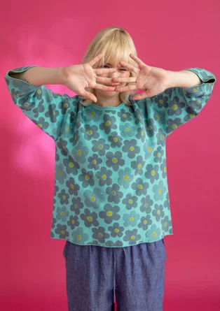 Pullover „Polli“ aus Bio-/Recycling-Baumwolle - aqua