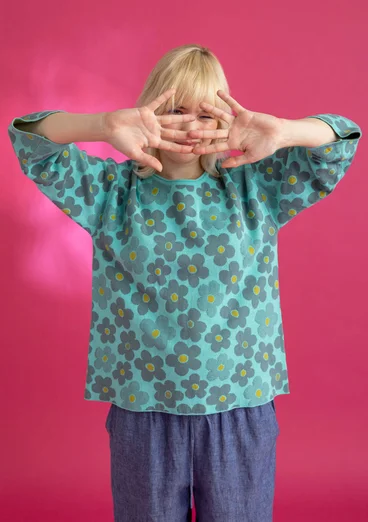 Pullover „Polli“ aus Bio-/Recycling-Baumwolle - aqua