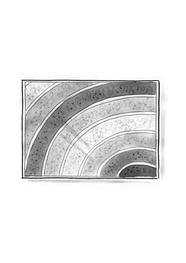 Tapis de bain "After rain" en coton biologique - noir