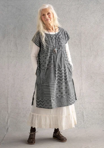 Woven “Ritu” dress in organic cotton - black