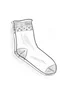“Ebba” organic cotton socks (guava S/M)