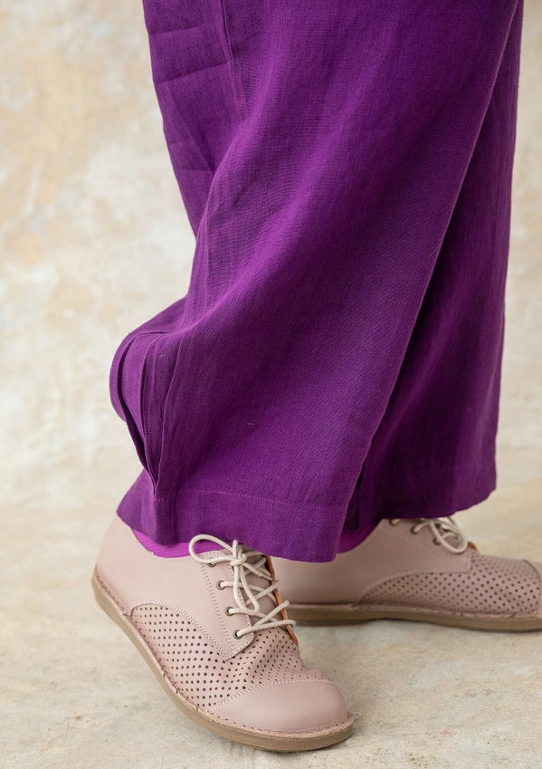 Linen pants plum