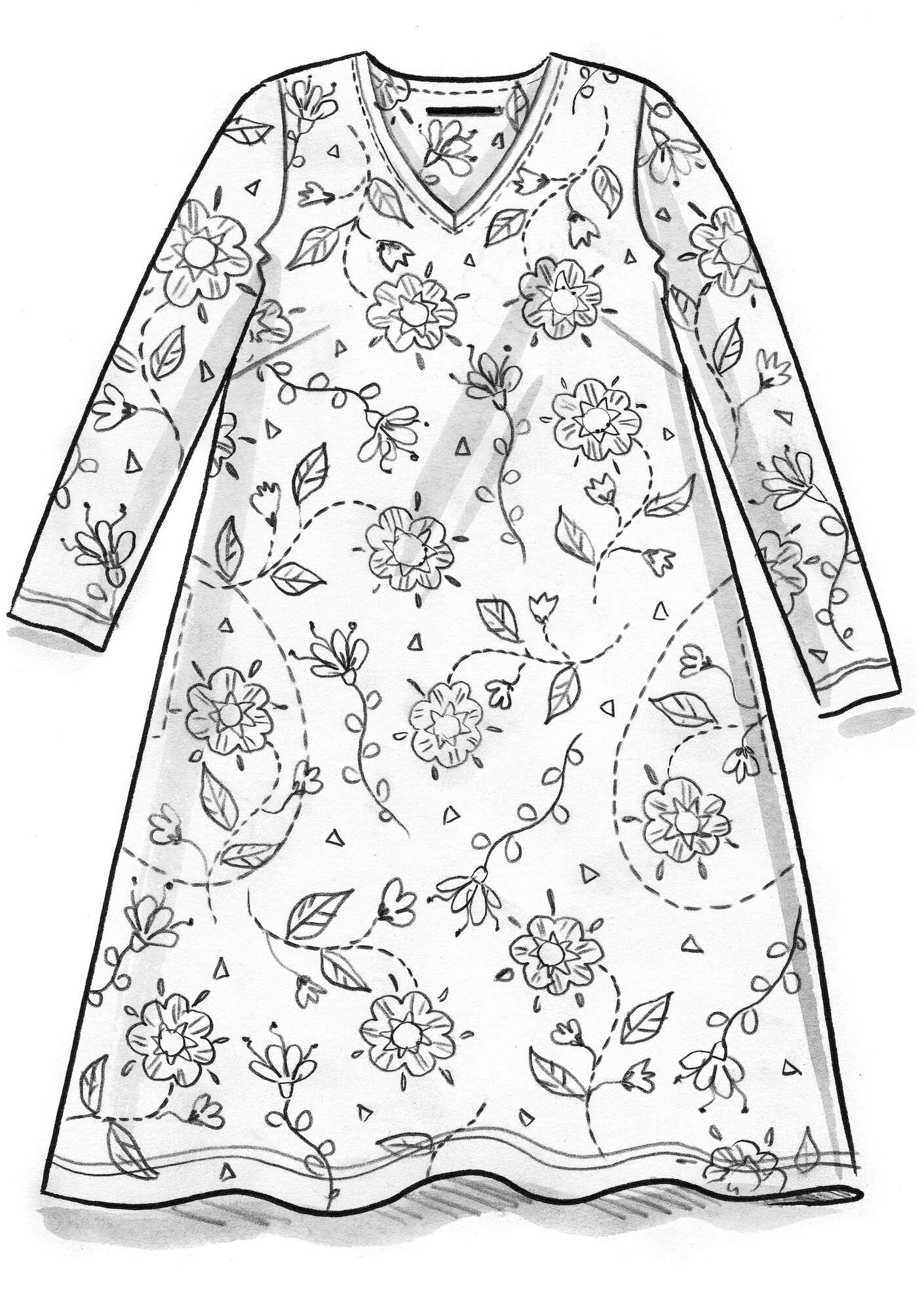 Tricot jurk  Strandglim  van biologisch katoen/modal