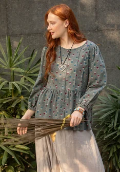 Blouse "Tristan" van biologisch katoen - grafiet