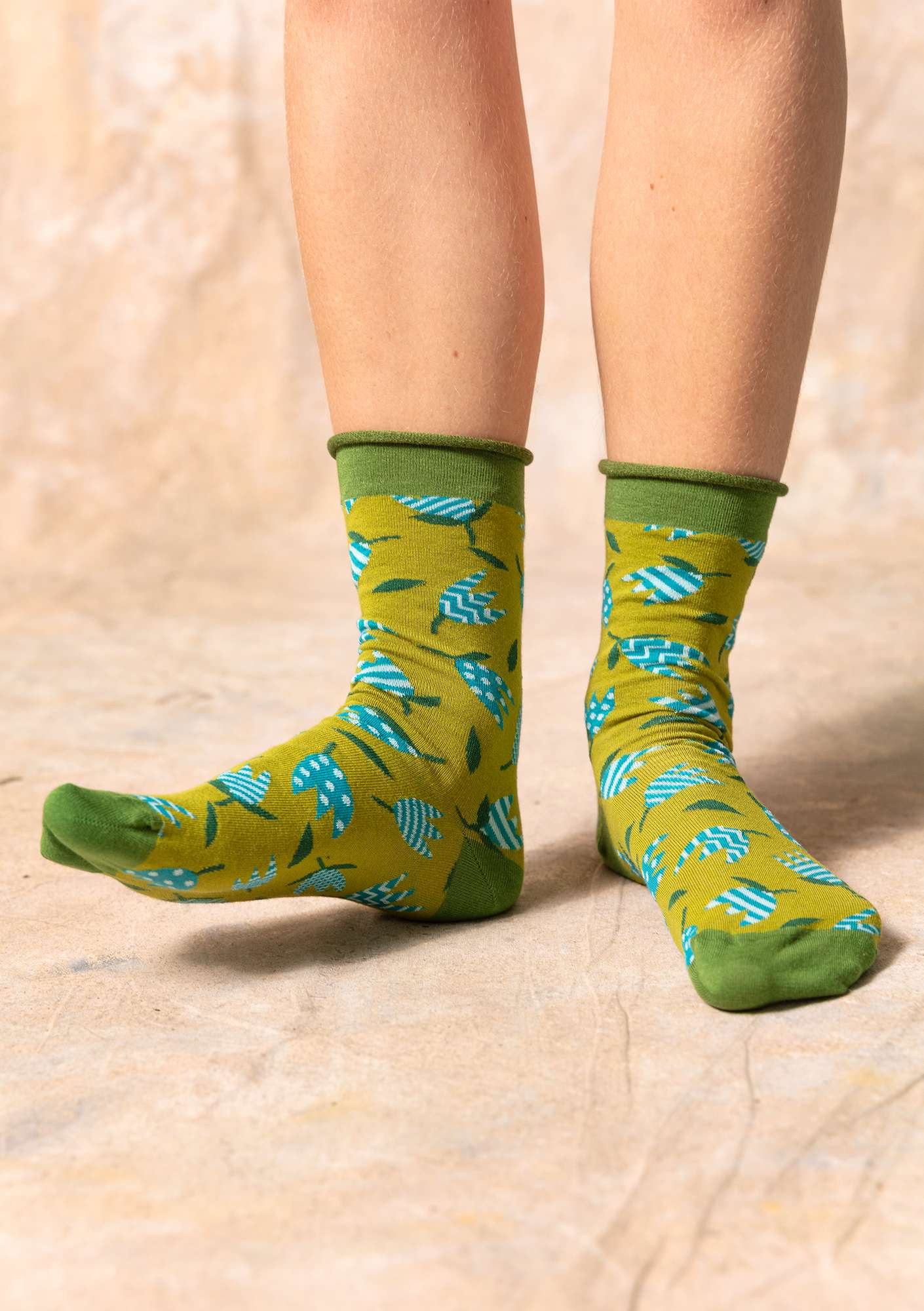 “Evelyn” organic cotton socks kiwi