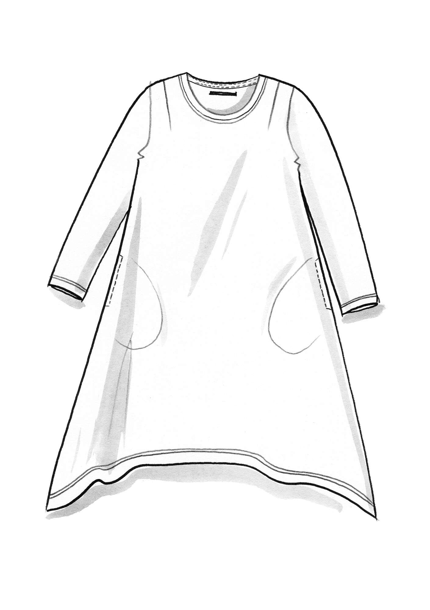 Tricot jurk van lyocell/elastaan veronagroen