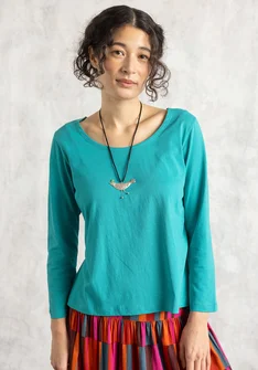 Organic cotton jersey top - oriental green