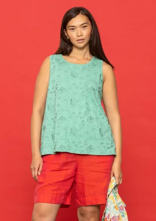 “Eva” organic cotton jersey tank top - light oriental green