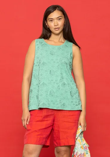 “Eva” organic cotton jersey tank top - light oriental green