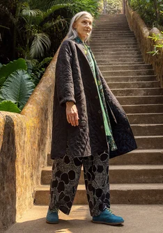 Trikåjacka "Galapagos" i ekologisk bomull - svart