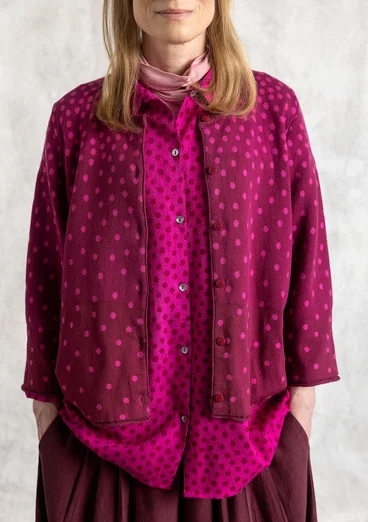 Strickjacke „Siv“ aus Recycling-/Bio-Baumwolle - rotkohl