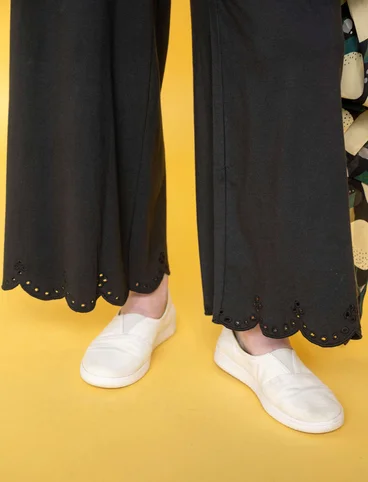 Jersey pants in organic cotton - svart