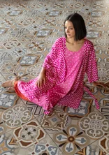 Webkimono „Travel“ aus Viskose - begonienrosa