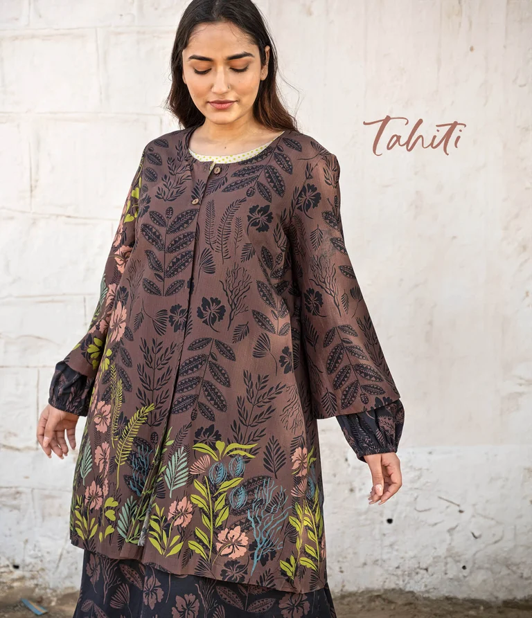 Woven “Tahiti” tunic in organic cotton