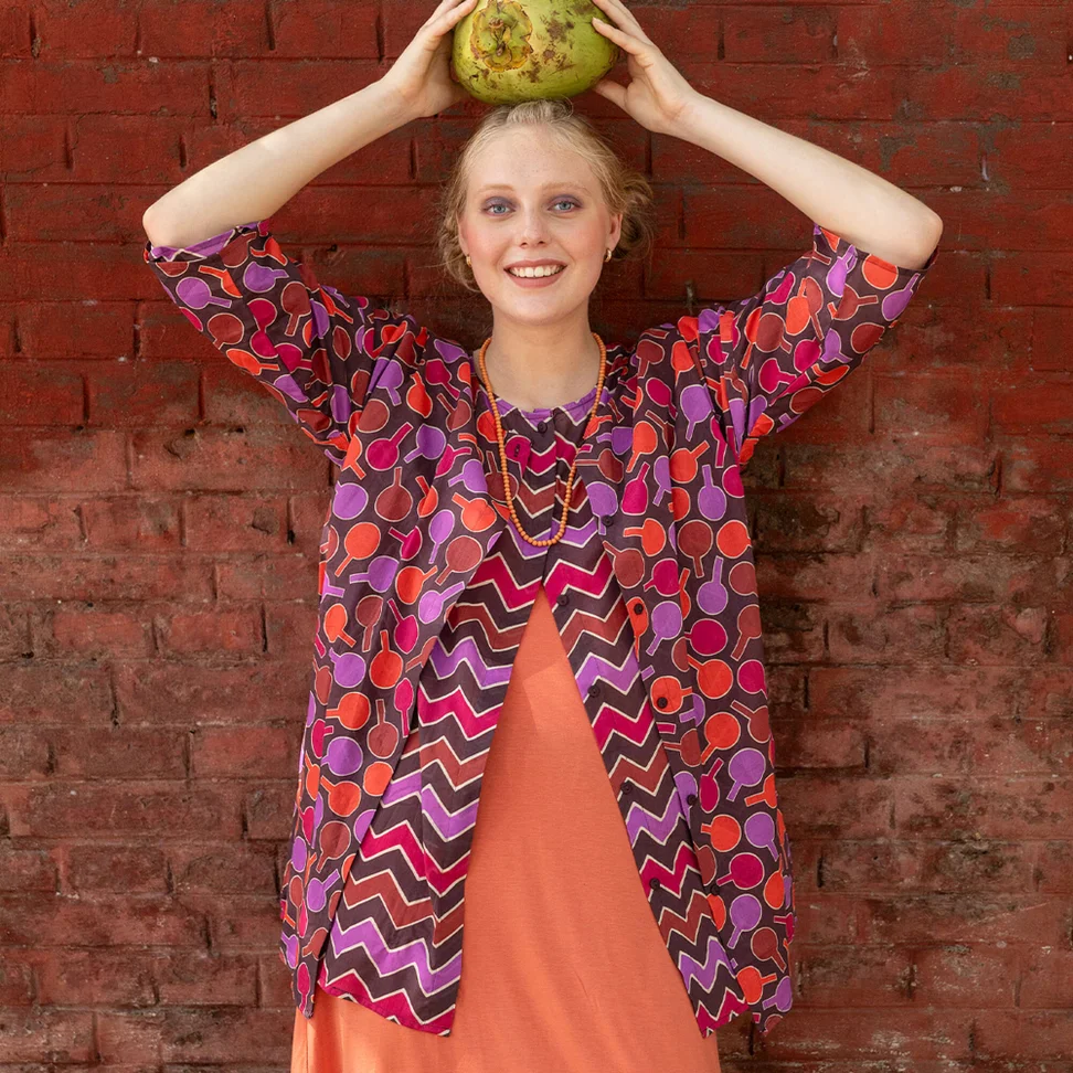 “Ping” organic cotton blouse - rooibos