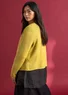 Cardigan in alpaca blend (olive oil/melange XL)