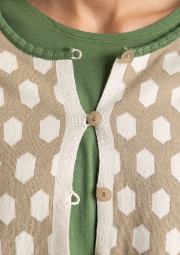 “Vendela” organic/recycled cotton cardigan - dark natural