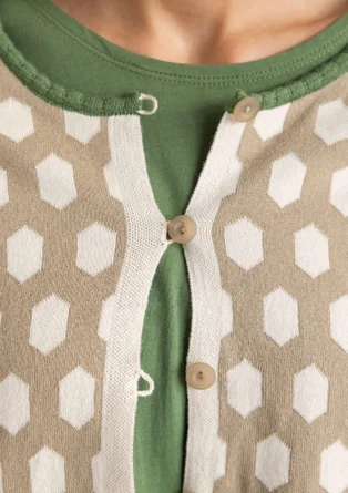 Strickjacke „Vendela“ aus Bio-/Recycling-Baumwolle - dunkelnatur