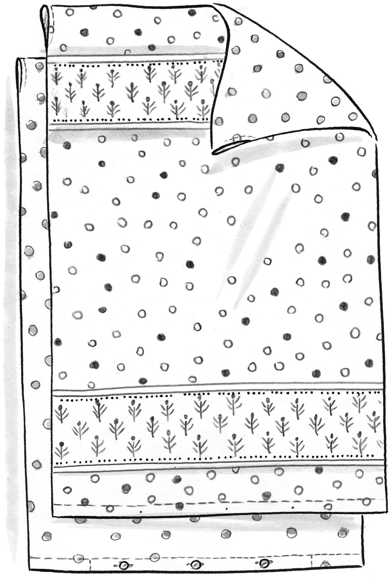 Blockdruck-Bettbezug „Chandra“ aus Öko-Baumwolle  