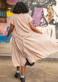 “Juliette” woven viscose dress - light peach