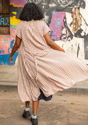 “Juliette” woven viscose dress - light peach