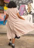 “Juliette” woven viscose dress (light peach L)