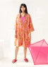 Kimono „Paraquite“ aus Öko-Baumwolle (papaya L)