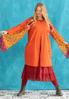 Kleid „Web“ aus Öko-Baumwolle  - chili