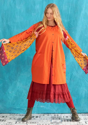 Kleid „Web“ aus Öko-Baumwolle  - chili
