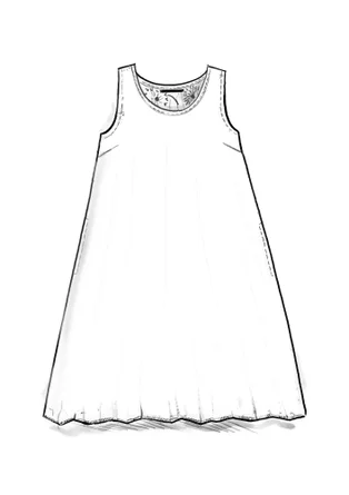 “Solöga” woven sleeveless dress in organic cotton - ecru