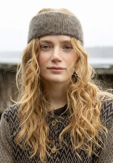 Alpaca blend headband - light potato/melange