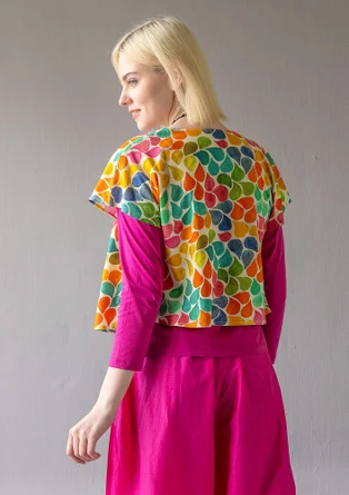 “Petite” jersey top in organic cotton - multicoloured