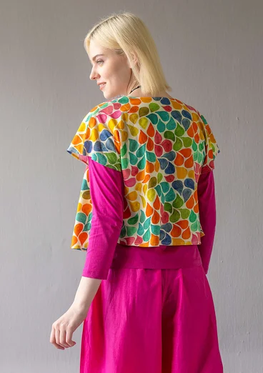 “Petite” jersey top in organic cotton - multicoloured