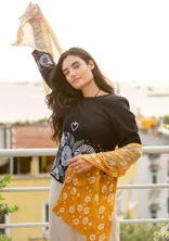 Pull "Poppy" en coton biologique - noir