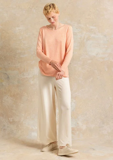 Tricot top "Bianca" van lyocell/elastaan - licht poederroze/dessin