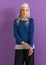 Pull en coton biologique/lyocell (bleu indigo XL)