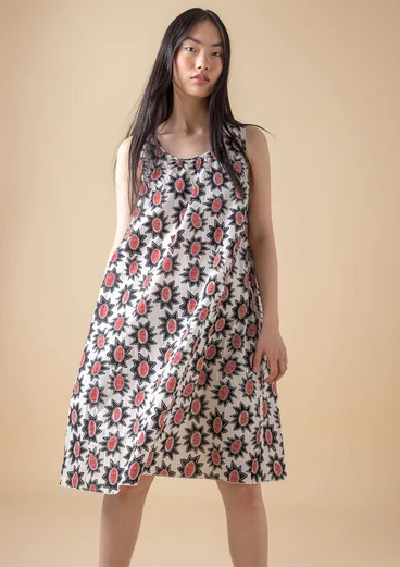 Robe "Afrodite" en coton biologique tissé - vanille