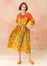“Artichoke” woven organic cotton dress (gold ochre S)