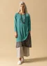 Tunic in a linen/recycled linen knit fabric (aqua green S)