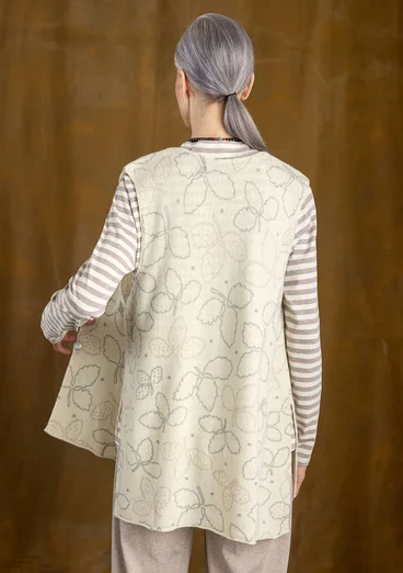 Strikket vest "Lush" i uld - ubleget