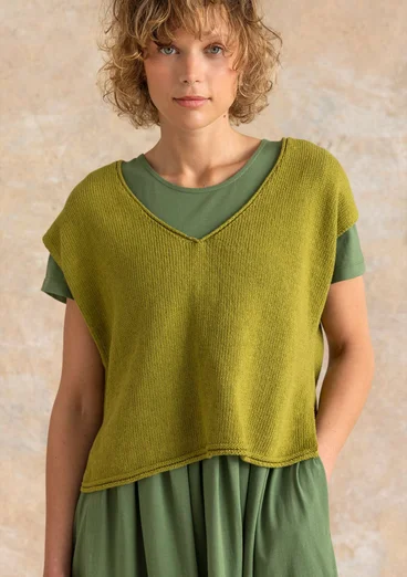 Strickpullunder aus Bio-/Recycling-Baumwolle - grünpfeffer