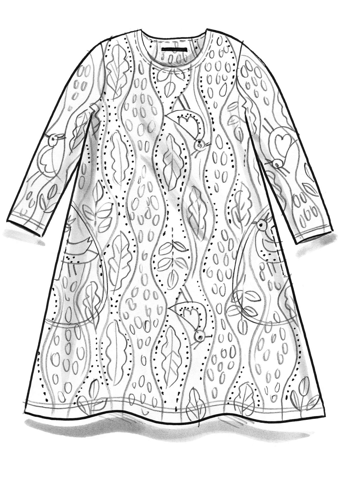 Trikåklänning  Polly  i ekologisk bomull/modal